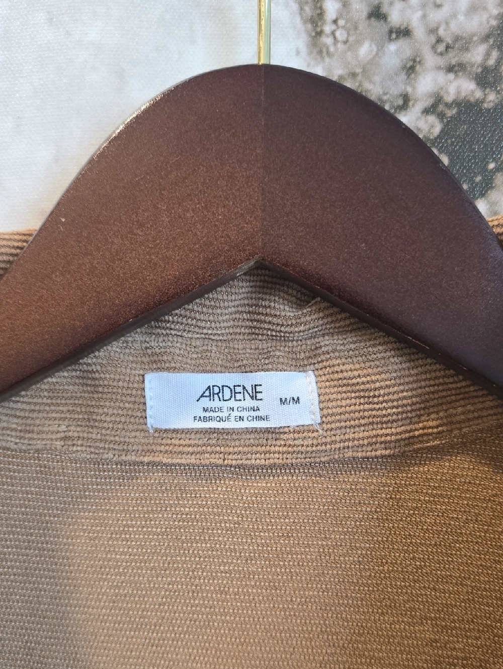Oversized Corduroy Overshirt Jacket in Light Brown - M - Picture 4 of 4